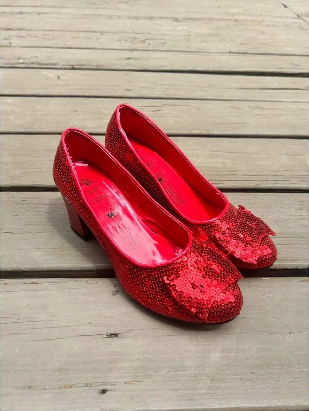 Rubie’s Costumes Dorothy Red Sequin Ruby Slippers Mid Heel Pumps | Size Medium